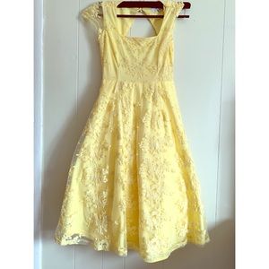 Yellow Floral wedding Dress
